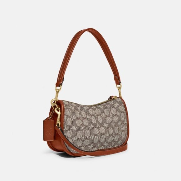 NWT Coach Disney X Coach Swinger Bag In Signature Textile Jacquard Mickey Mouse - Picture 13 of 15